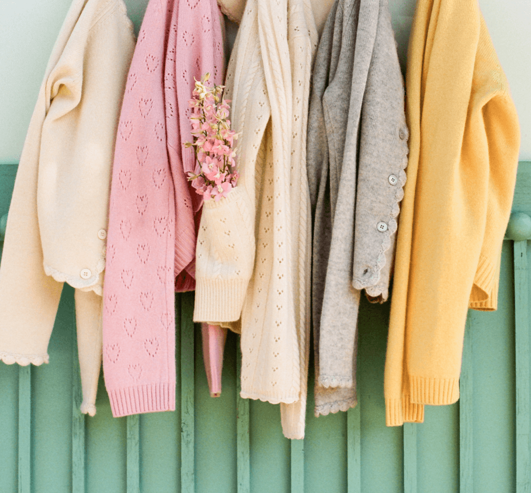 folded cardigans